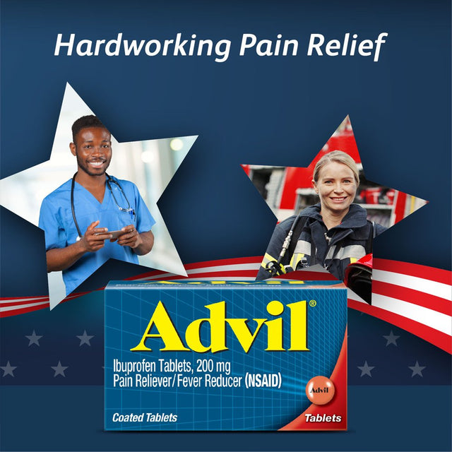 Advil Pain and Headache Reliever Ibuprofen, 200 Mg Coated Tablets, 200 Count