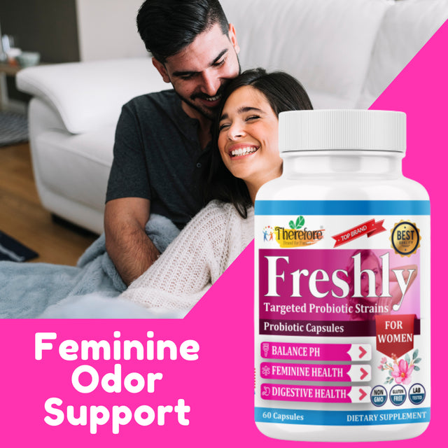 Freshly Womens Probiotics for Gut Health, Probiotics for Women Support Vaginal Health, Supports Feminine Health, Ph Balance, Digestive Balance - 60 Capsules