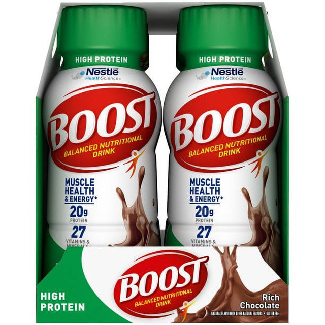 Boost High Protein Complete Nutritional Drink, Chocolate Sensation, 8 Oz, 6 CT, 4 PK