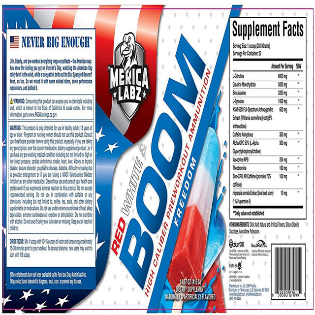 'Merica Labz Red, White, & Boom 20 Servings (Freedom)