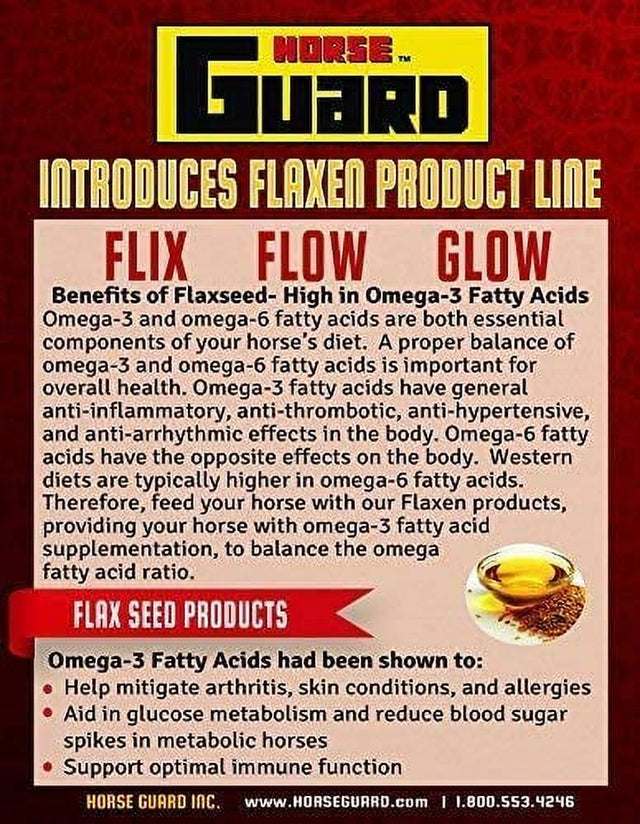 Horse Guard Flaxen- Flow 100% Flax Seed Oil