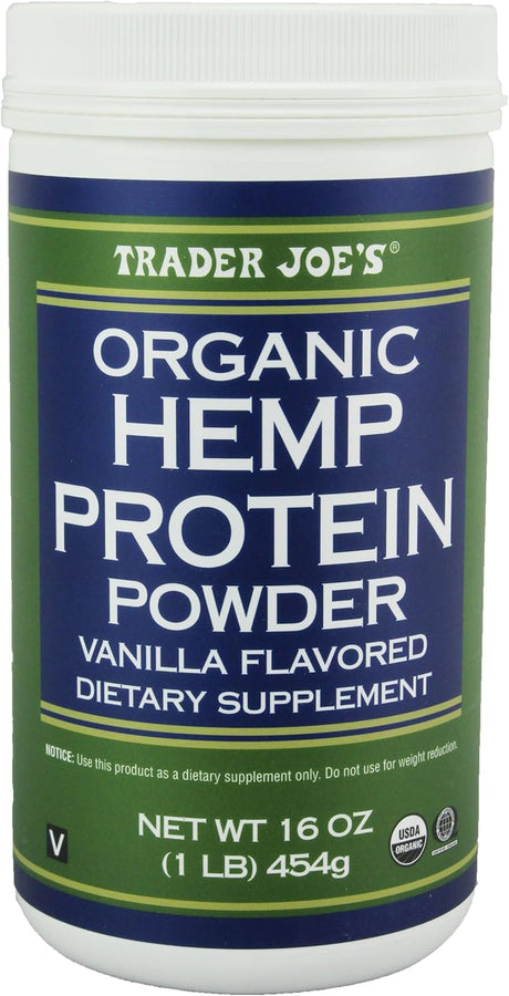 Trader Joe'S 16 Oz. Organic Hemp Protein Powder Dietary Supplement (Vanilla)