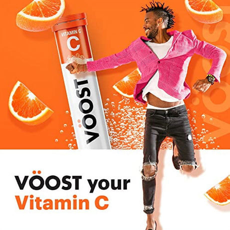 VOOST, Vitamin C with Zinc and Electrolytes, Vitamin C 1000Mg, Immune Support*, Effervescent Vitamin Drink Tablet, No Sugar + Low Calorie Vitamin Supplement, Blood Orange Flavor, 40 Count