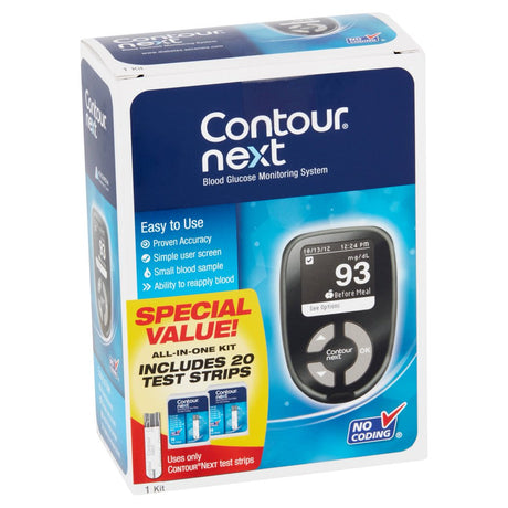 Bayer Contour Next Blood Glucose Monitoring with 20 Test Stripes