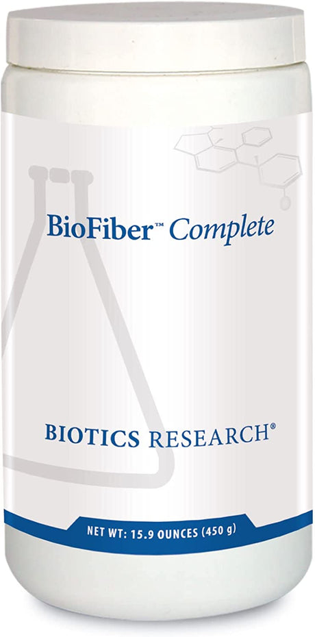 BIOTICS Research Biofiber Complete - 10 Whole Food Fibers (Organic & Non-Gmo), 5G of Fiber per Serving, Easy-To-Mix Powder, Prebiotic Gut Support