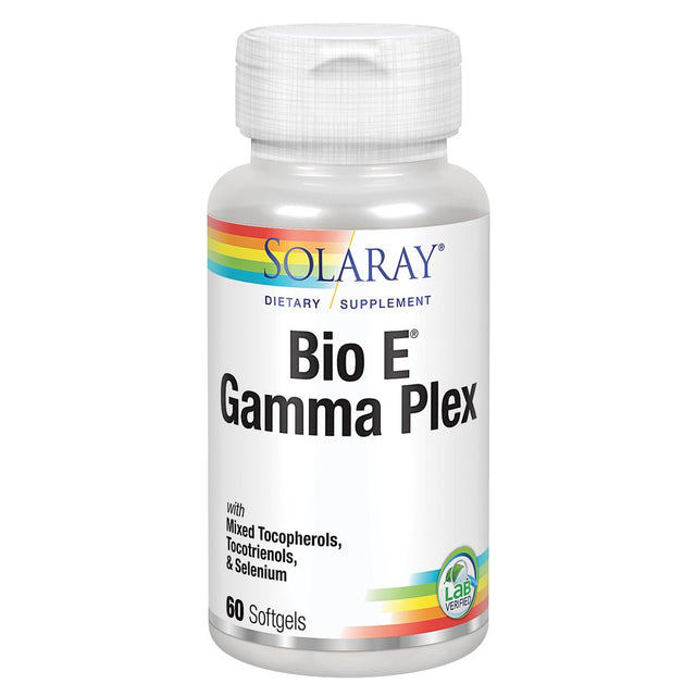 Solaray Bio E Gamma Plex | Vitamin E with Natural Tocopherol Blend for Healthy Antioxidant Support | 60 Softgels, 30 Serv