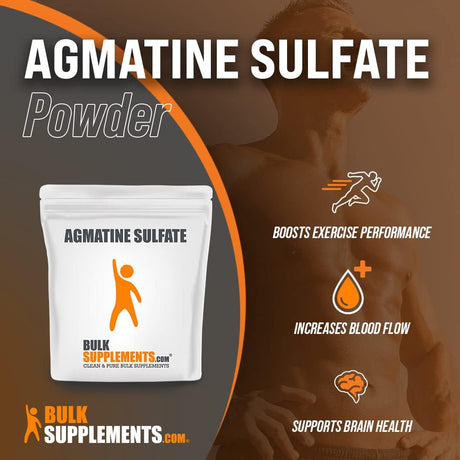 BULKSUPPLEMENTS.COM Agmatine Sulfate Powder - Supplement for Nitric Oxide Production - Unflavored, Gluten Free - 1000Mg per Serving, 500 Servings (500 Grams - 1.1 Lbs)