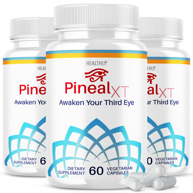 (3 Pack) Pineal XT Gold Official Formula Brain Pills Advanced Supplement Pineal Xt Awaken Your Third Eye Supplement (180 Capsules)