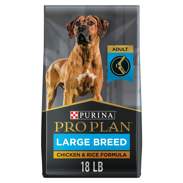 Purina Pro Plan Dry Dog Food for Large Adult Dogs High Protein, Real Chicken & Rice, 18 Lb Bag