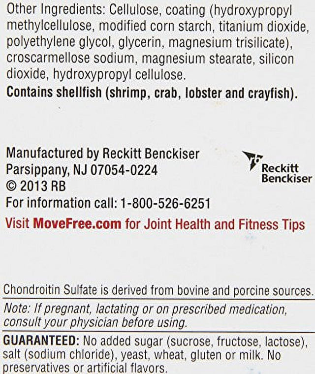 Move Free Triple Strength Glucosamine Chondroitin and Hyaluronic Acid Joint Supplement, 80 Count