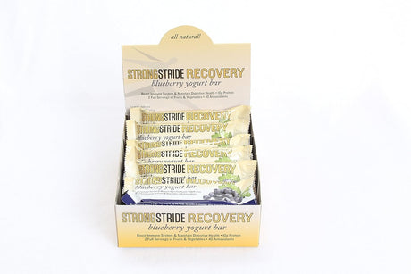 Strong Stride Protein, Probiotics, Antioxidant, Nutrition Blueberry Yogurt Bar