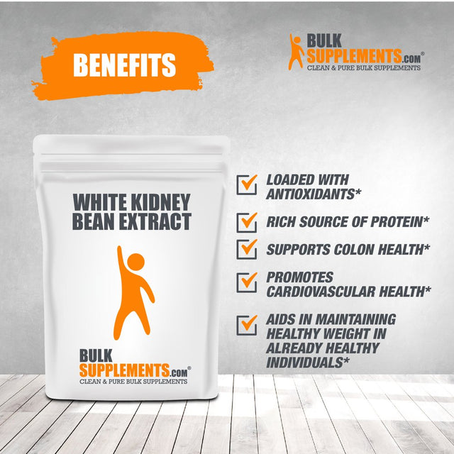 Bulksupplements.Com White Kidney Bean Extract - Carb Blocker - Keto 1500 - Lean Bean - Fat Blocker (100 Grams)