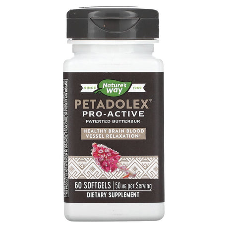 Nature'S Way Petadolex Pro-Active Blood Vessel Health with Butterbur, 50 Mg per Serving, 60 Softgels