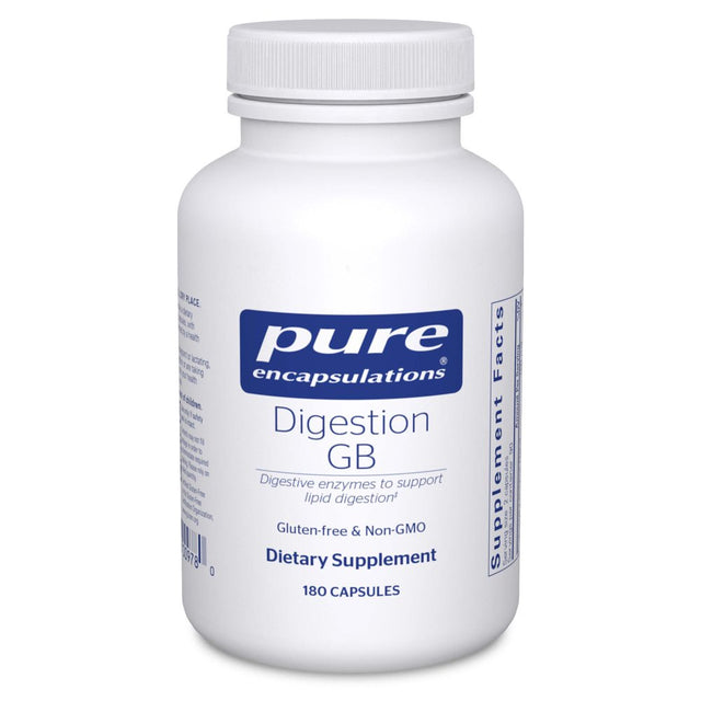 Pure Encapsulations Digestion GB | Digestive Enzyme Supplement to Support Gall Bladder and Digestion of Fat, Carbohydrates, and Protein* | 180 Capsules