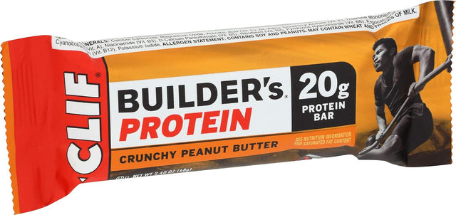 Clif Builder'S Protein Crunchy Peanut Butter (12 Count of 2.40 Oz Bars), 28.8 Oz