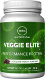 MRM Nutrition Veggie Elite Performance Protein | Chocolate Mocha Flavored| Plant-Based Protein| Easy to Digest | with Bcaas| Vegan + Gluten-Free | Clinically Tested| Digestive Enzymes | 30 Servings