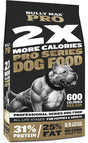 Pro 2X High Calorie Dry Dog Food - High Protein Puppy Food for Adult Dogs & Puppies - Healthy Weight Gain & Muscle Building for Small & Large Breeds - Slow-Cooked, 600 Calories/Cup, 16 Lbs