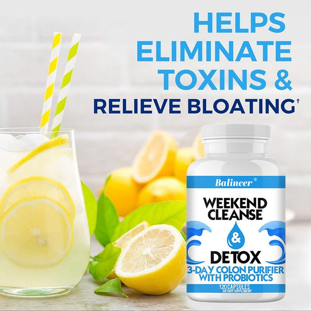 Weekend Cleanse & Detox 3 Day Colon Purifier with Probiotics-120Capsules