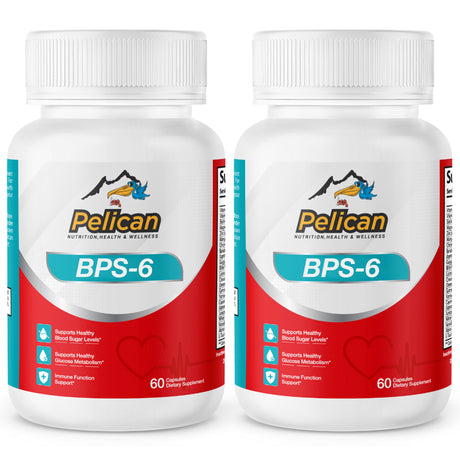 BPS-6 ,Blood Pressure Health Supplement-2 Bottles-120 Capsules-Pelican Vitamins