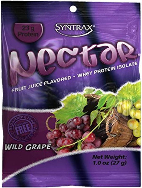 Syntrax Nectar Grab N Go Whey Protein, Wild Grape, 12 Count (27G) Packets