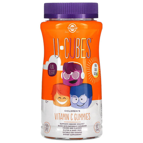 Solgar U-Cubes, Children'S Vitamin C Gummies, Orange & Strawberry, 90 Gummies