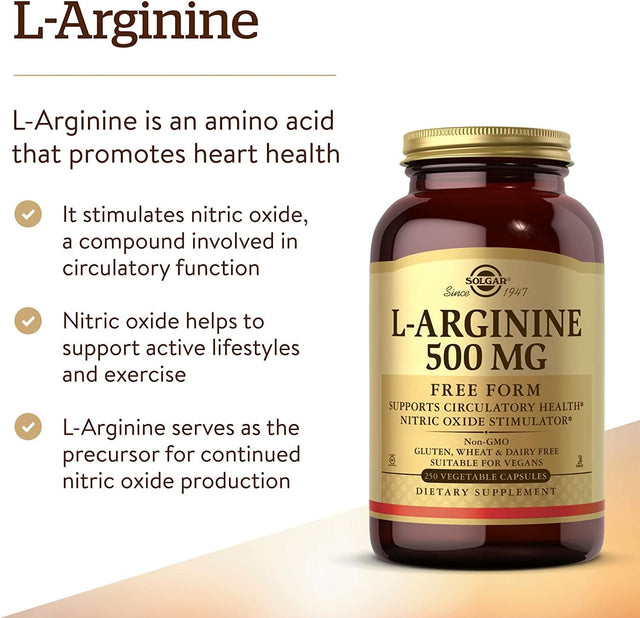 L-Arginine 500Mg 250 Vcaps 2-Pack