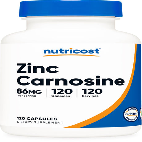Nutricost Zinc Carnosine 86Mg, 120 Capsules - Non-Gmo, Gluten Free Supplement