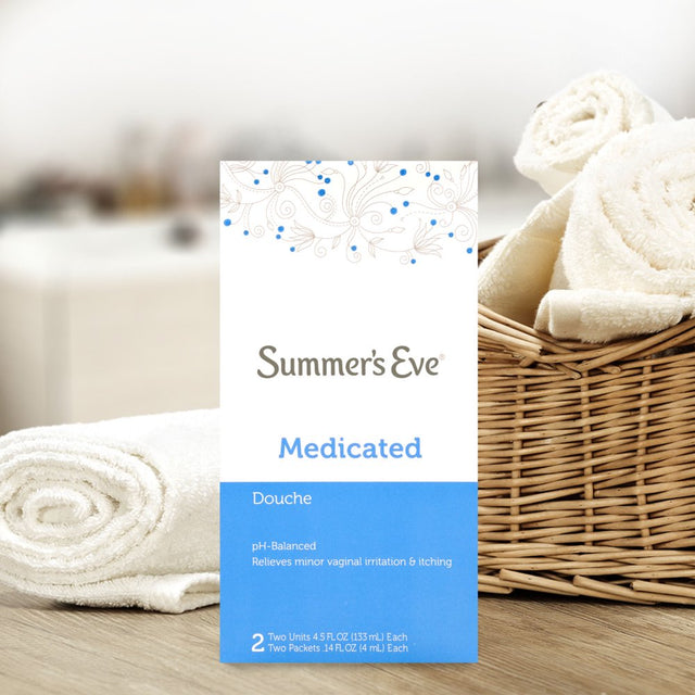 Summer'S Eve, Feminine Cleansing Douche, Medicated, 2 Units, 4.5 Oz Each