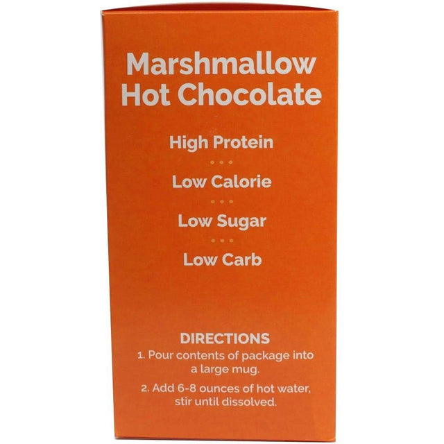 Nutriwise Hot Chocolate | Healthy Diet Drink | High Protein, Low Carb, Low Calorie, Trans Fat Free, Cholesterol Free (7/Box) (Marshmallow)