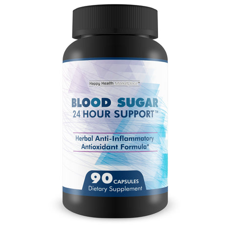 Blood Sugar 24 Hour Support - Blood Sugar Support - Best Formula - Herbal Anti-Inflammatory Antioxidant Formula - Aid Balanced Blood Sugar 24 Hour Daily Support