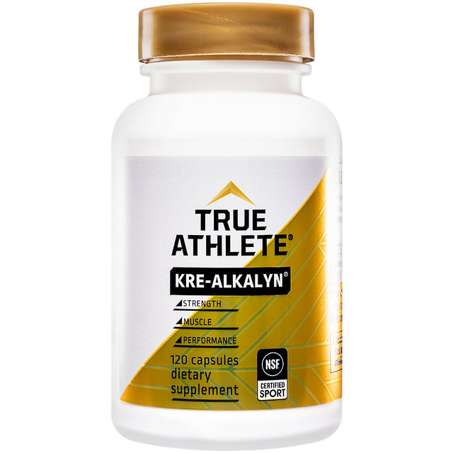 True Athlete Kre Alkalyn 1,500Mg - Helps Build Muscle, Gain Strength & Increase Performance, Buffered Creatine - NSF Certified for Sport (120 Capsules)