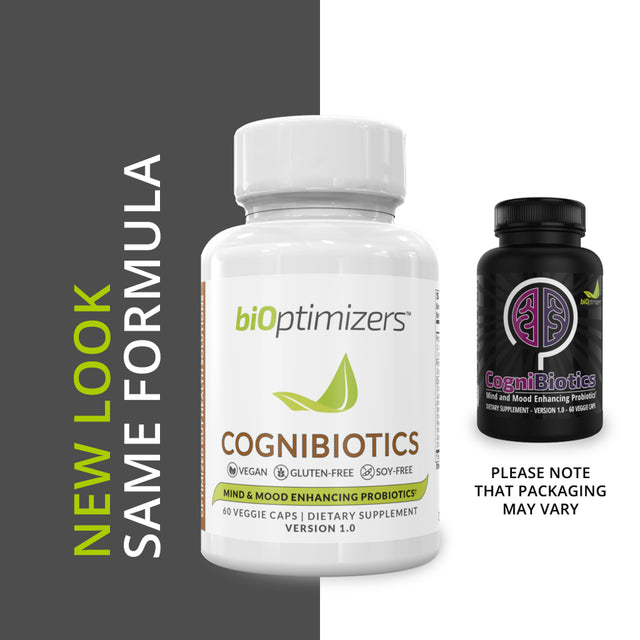 Cognibiotics by Bioptimizers - Brain and Mood Probiotic (60 Capsules)