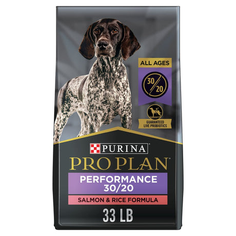 Purina Pro Plan Dry Dog Food Sport Performance 30/20 High Protein, Real Salmon & Rice, 33 Lb Bag