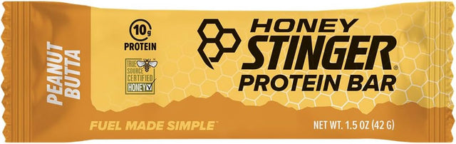 Honey Stinger Protein Bar | Peanut Butta | Protein Packed Food for Exercise, Endurance and Performance | Sports Nutrition Snack for Home & Gym, Post Workout | Box of 15