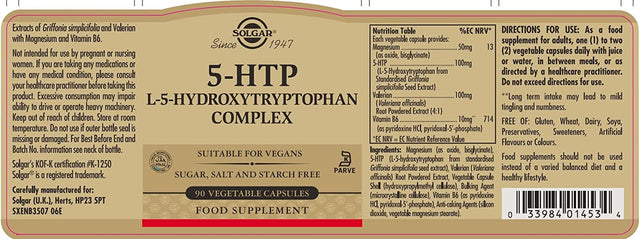 SOLGAR 5-Htp 100 Mg, 90 CT