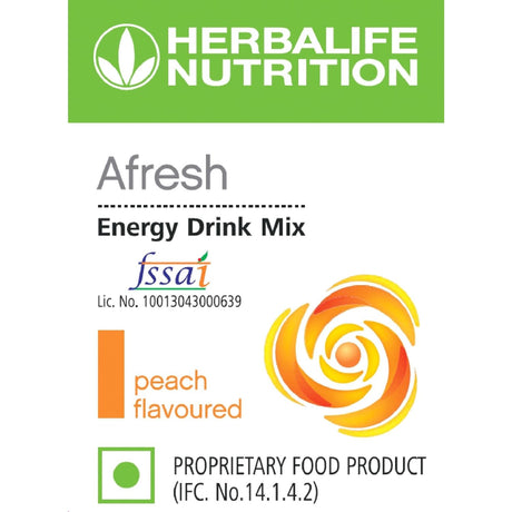 Herbalife Afresh Energy Drink Mix - 50 Gram (Peach)