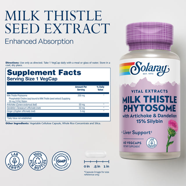 Solaray - Milk Thistle Phytosome, 60 Capsules