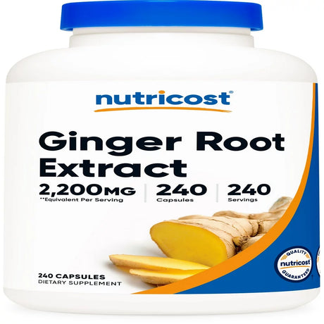Ginger Root Extract, 2,200 Mg , 240 Capsules, Nutricost