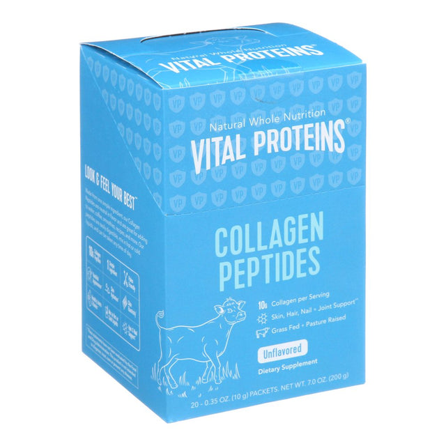 Vital Proteins, Collagen Peptides Powder, Stick Pack Protein Box, 20 Ct, 7 Oz