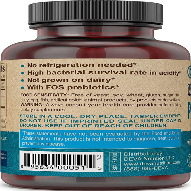 Deva Vegan Probiotic with Prebiotic 90 Vcap