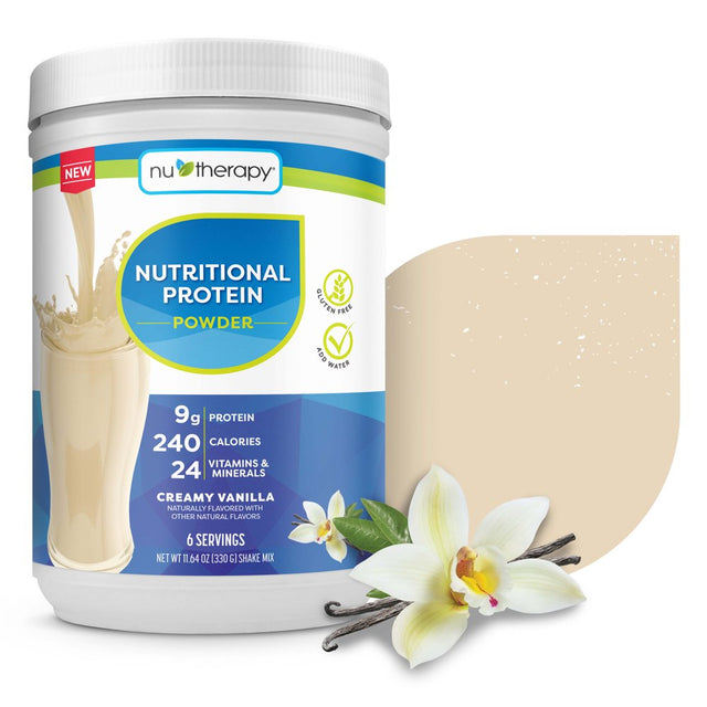 Nutherapy Nutritional Protein Powder, Creamy Vanilla, 330G, 6 Servings