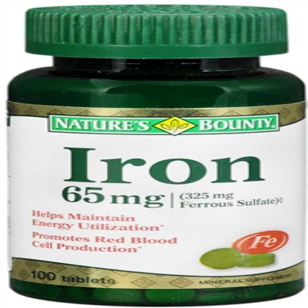 Nature S Bounty Iron 65 Mg Tablets 100 Tablets Pack Of 2 Nz