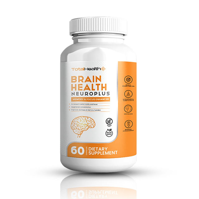 Total Health Neuro plus Brain Health Support Supplement | Memory Boost Pills | Improves Concentration | Non-Gmo & Gluten Free – 60 Capsules