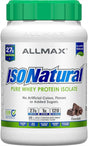 ALLMAX ISONATURAL Whey Protein Isolate, Chocolate - 2 Lb - 27 Grams of Protein per Scoop - Zero Fat & Sugar - 99% Lactose Free - with Prebiotics - No Artificial Flavors - Approx. 29 Servings