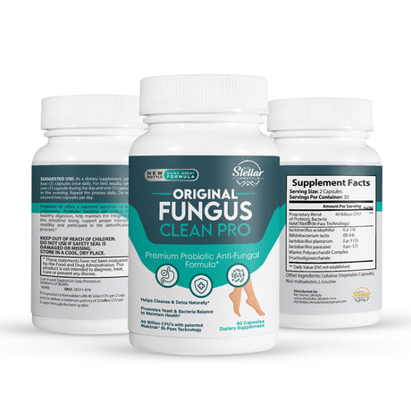 5 Pack Fungus Clean Pro Prevent and Cure Fungus! Probiotic Fungus Inhibitor-60 Capsules X5