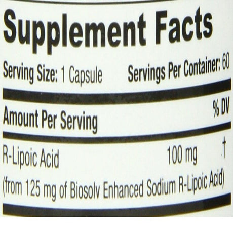 San Na-R-Ala Alpha Lipoic Acid 125 Mg, 60 Ct