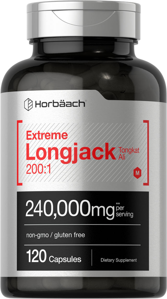 Longjack Tongkat Ali Extract | 240,000 Mg | 120 Capsules | by Horbaach