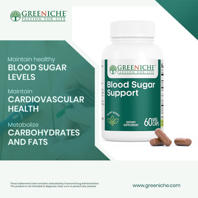 Greeniche Blood Sugar Level, 60 Capsule, High Potency Formula for Blood Sugar Levels