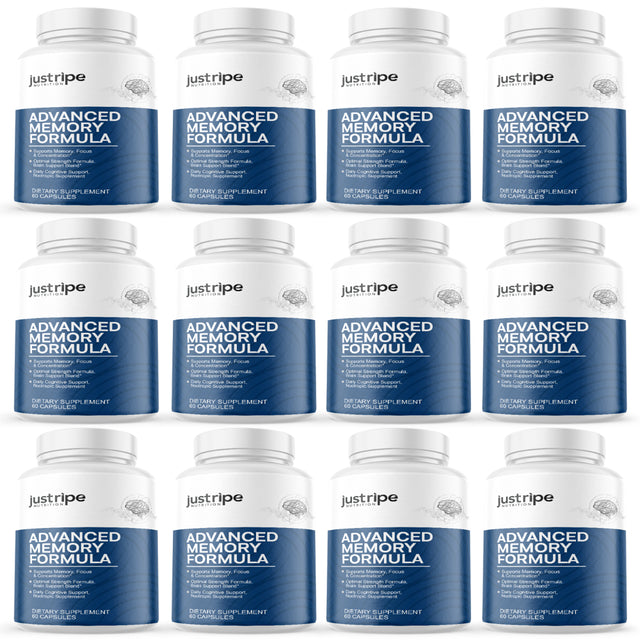 12 Pack Advanced Memory Formula- Best Nootropic Brain Supplement Memory & Focus