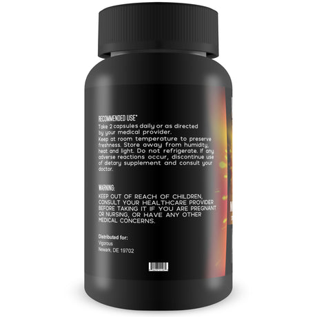 Vigorous Muscle Maximizer - Nitric Oxide Booster - Increase Strength, Endurance, and Performance - Reduce Recovery Times - Build Muscle - 60 Capsules